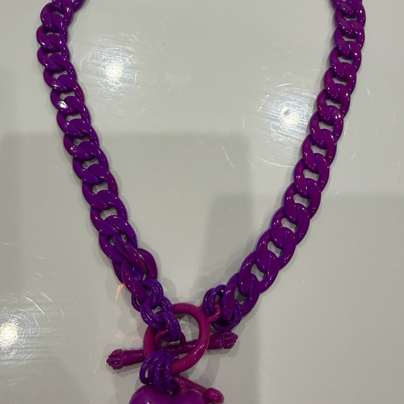 Juicy Couture Purple Heart Charm Necklace - Picture 5 of 6